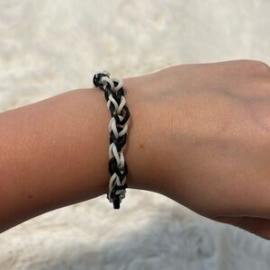 Black and White, Girls, Rainbow Loom Bracelet